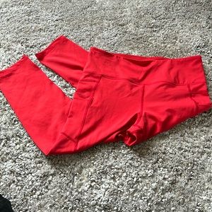 ‼️CLEARANCE‼️ Zyia Red Pocket Light n Tight Hi-Rise Capri 20" (8-10). GUC